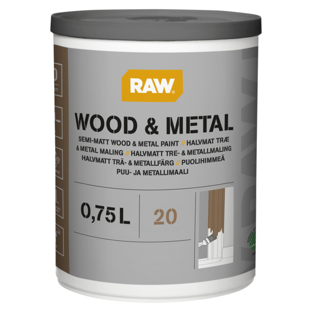 RAW TRÄ- & METALLF GL 20 0,75L LACKFÄRG 0502  0,75L